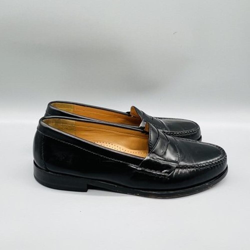 Cole Haan Shoes Mens 8.5 Black Leather Penny Loafers Slip On Dress Round Toe